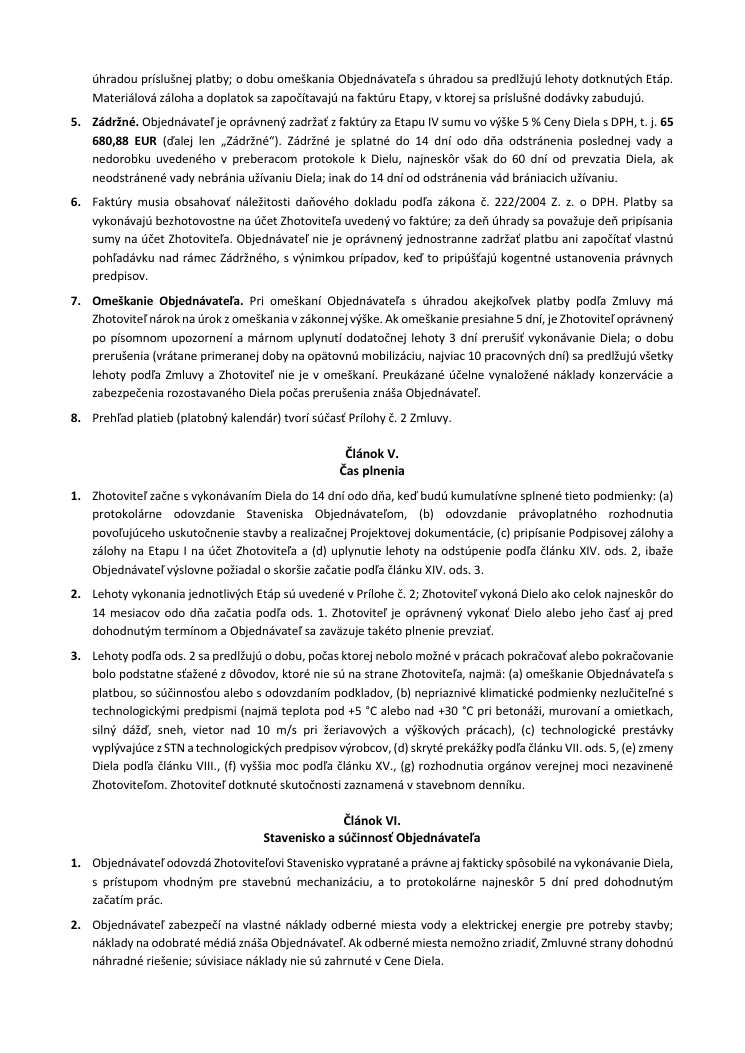 Zmluva o dielo, strana 3