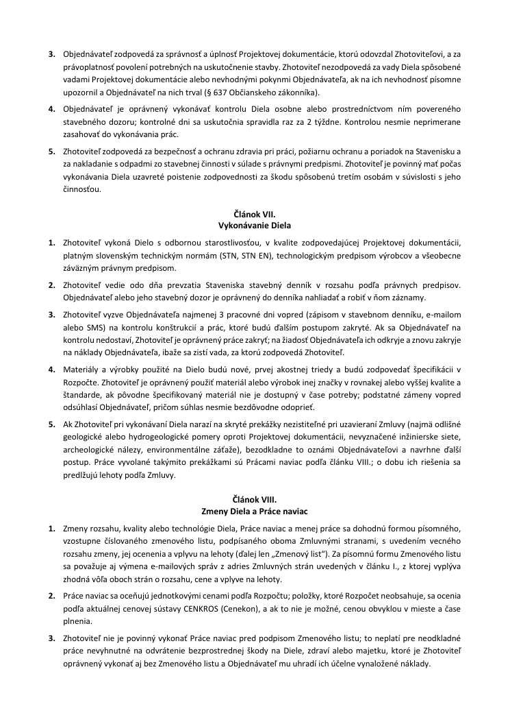 Zmluva o dielo, strana 4