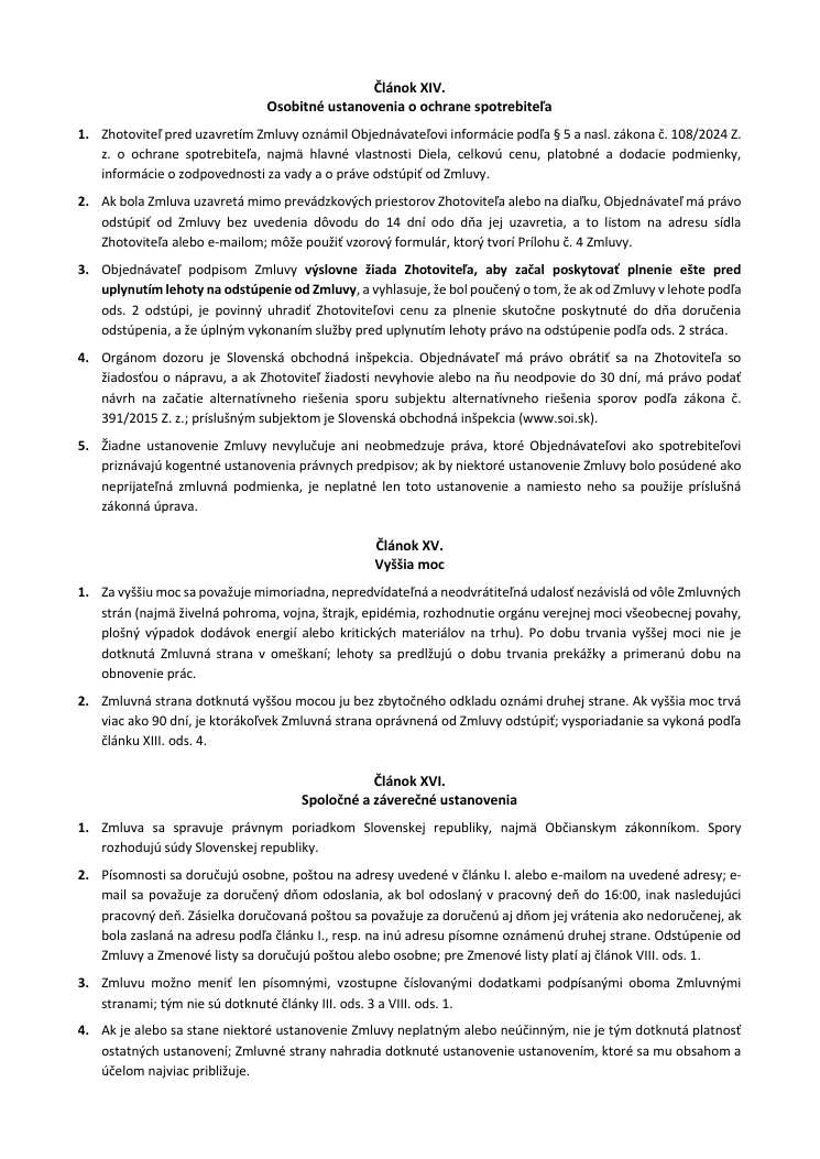 Zmluva o dielo, strana 7